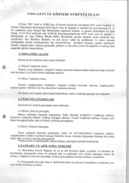 TOPLANTI ya eüsTEnİ yÜııÜyÜş eLaNı