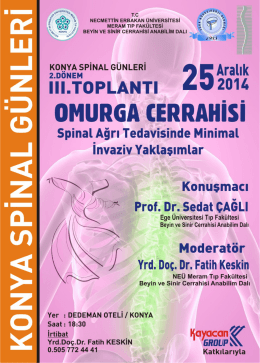 TNDer Konya Spinal Günleri 2. Dönem 3. Toplantı