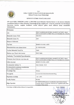 GIDA TARIM vE HAYVANCILIK BAKANLIĞI Bitkisel &Uuml;retim Genel