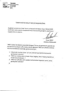 türkiye büyük millet meclisi başkanlığına