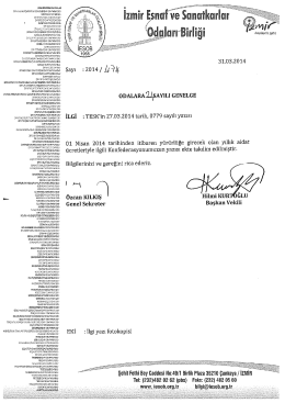 2014/24 - Yıllık Aidat &Uuml;cretleri