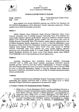 eylül - Çevre ve Şehircilik Bakanlığı