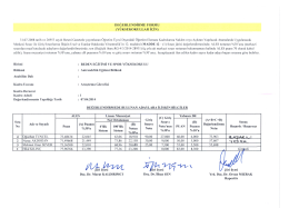 DEĞERLENDİRME FORMU (YÜKSEKOKULLAR İÇİN)