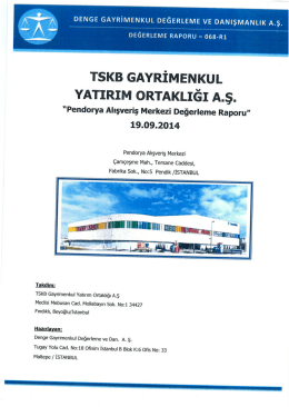Pendorya AVM - Değerleme Raporu