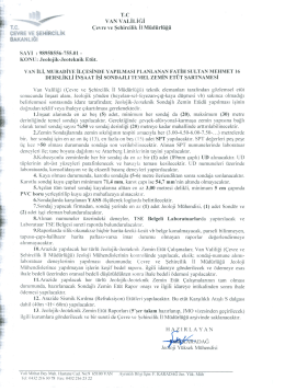 Teknik Şartname - Van Yikob