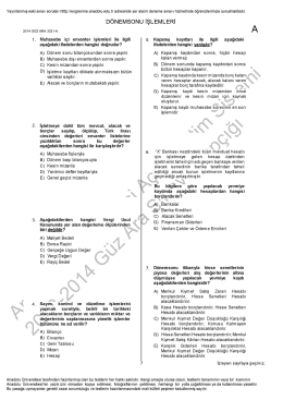 AÖF Dönemsonu İşlemleri | 2014 Ara Sınav İNDİR