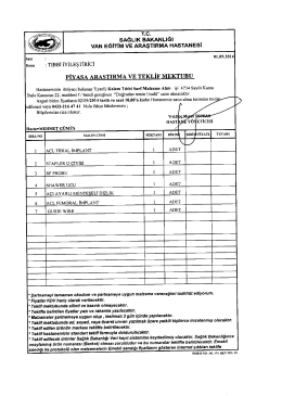 &not;r.c. sAĞLıK BAKANLIĞI vAN EGITIM vE