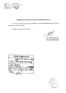 şz&icirc;/ vl ı - T&uuml;rkiye B&uuml;y&uuml;k Millet Meclisi