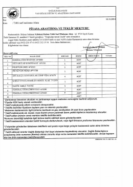 sayı 13.11.2014 - Van Bölge Eğitim ve Araştırma Hastanesi