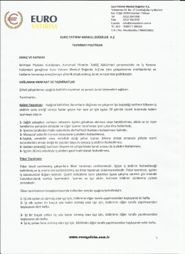 Tazminat Politikası