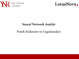 Sosyal Network Analizi Pratik Kullanımı ve