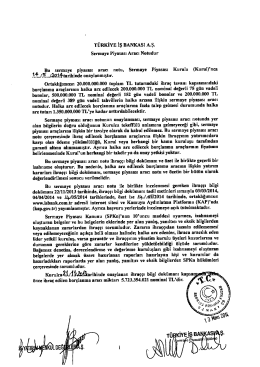TÜRKİYE Iş BANKAsı Aş.