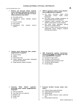 AÖF Karşılaştırmalı Siyasal Sistemler | 2013 Dönem Sonu İNDİR