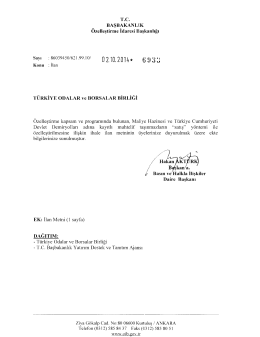 T.C. BAŞBAKANLTK Ozelleştirme Idaresi Başkanlığı