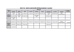 2015 yılı Gemiacenteliği Eğitimleri yer ve tarihleri.