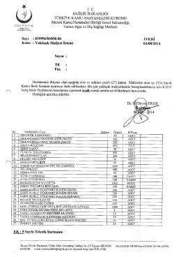 T. C. - Tarsus Devlet Hastanesi