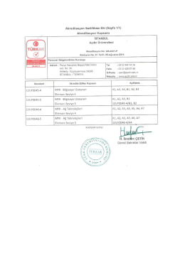 T&Uuml;RKAK Kapsam Belgesi i&ccedil;in Tıklayınız
