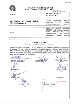 G&uuml;ndemin 26.Maddesi - Antalya Belediyesi