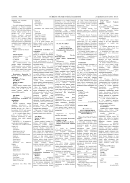 Ticaret Sicil Gazetesi 24.02.2014