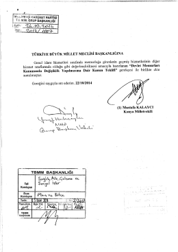 Kanun Teklifinin Metni - Türkiye Büyük Millet Meclisi