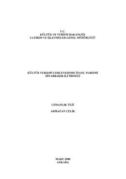 K&uuml;lt&uuml;r Turizmi &Ccedil;er&ccedil;evesinde İnan&ccedil; Turizmi: Diyarbakır İli &Ouml;rneği