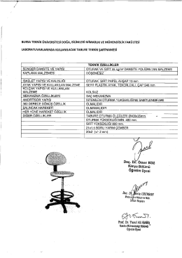 LABORATUVARLARİNDA KuLLANıLAcAK TABU RE TEKNİK