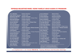 tepebaşı belediyesi mobil vezne tahsilat aracı kasım ayı programı