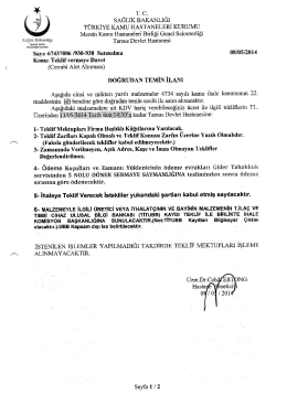 - sAĞLIK BAKANLIĞI T&Uuml;RKİYE KAMU HASTANELERİ KURUMU