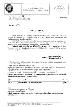 Gazi &Uuml;niversitesi İhale Sistemi