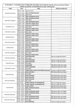 3.Kademe Antrenor kursu programi