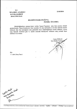 T.c. İSTANBUL ANADOLU 23/10/2014 18. İCRA DAIRESI 2014
