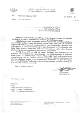 Yıllık İzin Kullanımı - Tapu ve Kadastro Genel Müdürlüğü