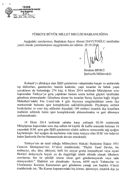 türkiye büyük millet meclisi başkanlığına