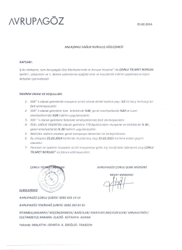 AVRUPAG&Ouml;Z - &Ccedil;orlu Ticaret Borsası