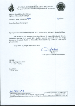 Tebliğ No-431 - İstanbul Büyükşehir Belediyesi