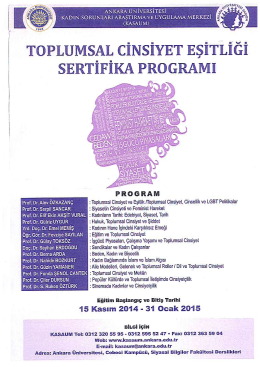 Ankara &Uuml;niversitesi Kadın Sorunları Araştırma Ve Uygulama