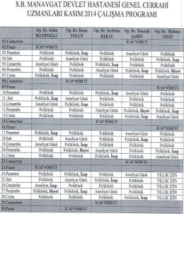 , 5.5 MANAVGAT DEVLET HASTANEST GENEL. CERRAHi