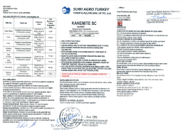 lmal Tarihi: - Sumi Agro Turkey