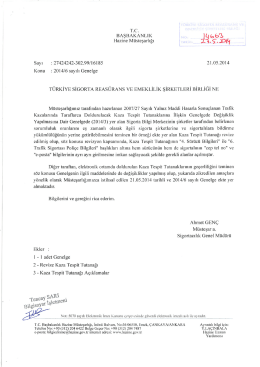 2007/27 Sayılı Yalnız Maddi Hasarla Sonu&ccedil;lanan Trafik Kazalarında