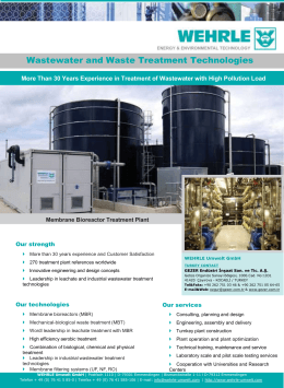 Wastewater and Waste Treatment Technologies