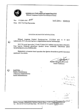 2015 Yılı BAP Başvuruları