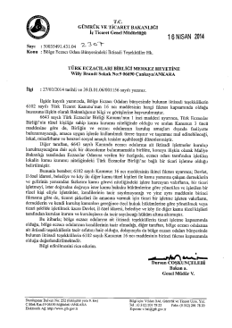 Eki için tıklayınız. - Türk Eczacıları Birliği