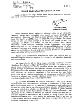 Yazılı Soru Önergesinin Metni - Türkiye Büyük Millet Meclisi
