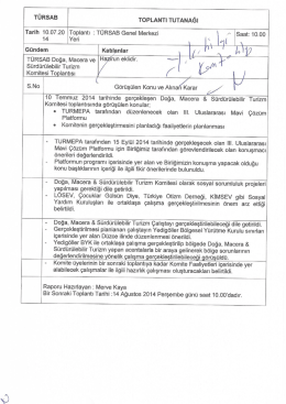t&uuml;rsab toplantı tutanağı