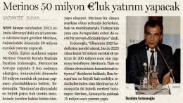 Merinos 50 milyon Gluk yatırım yapacak