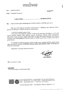 İl&ccedil;e Milli Eğitim M&uuml;d&uuml;rl&uuml;ğ&uuml; Yazısı - tarsus il&ccedil;e mill&icirc; eğitim m&uuml;d&uuml;rl&uuml;ğ&uuml;
