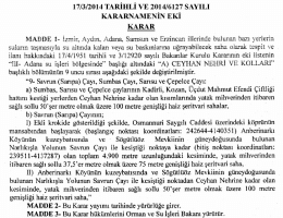 Kararın Eki için tıklayınız