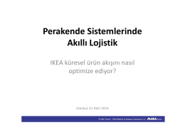 Perakende Sistemlerinde Akıllı Lojistik – IKEA
