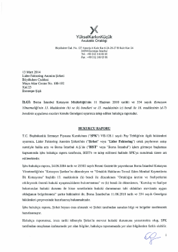 Hukuk&ccedil;u Raporu - Lider Faktoring