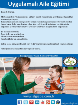 Uygulamalı Aile Eğitimi